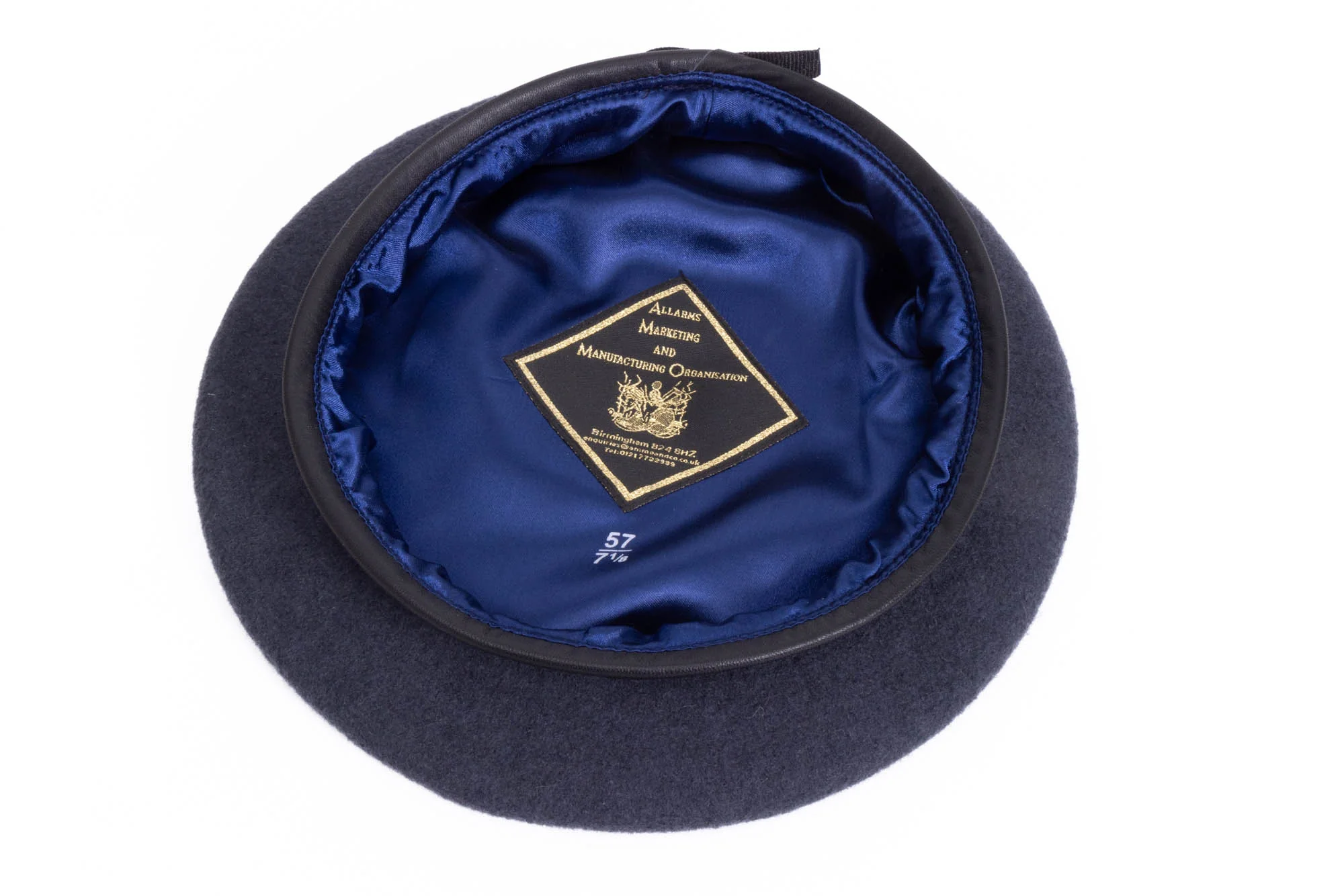 Beret RAF - Blue Silk Lined - Small crown - Image 4
